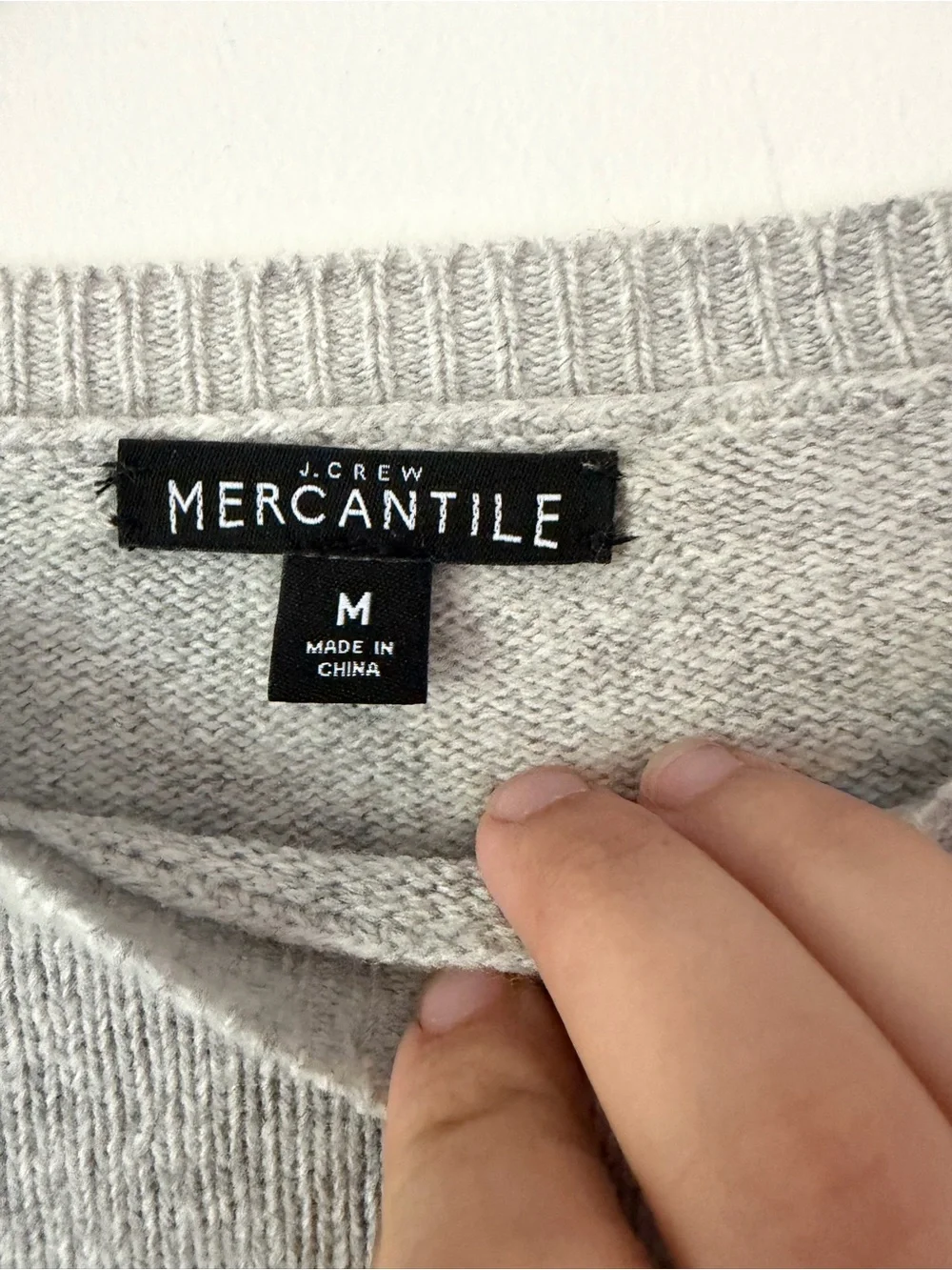 J.Crew mercantile wool cotton blend pullover sweater bell sleeve dramatic preppy